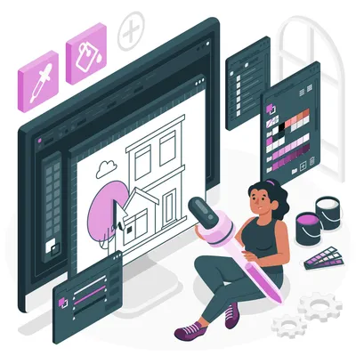 Illustration développeuse de site web - - conçu par freepik